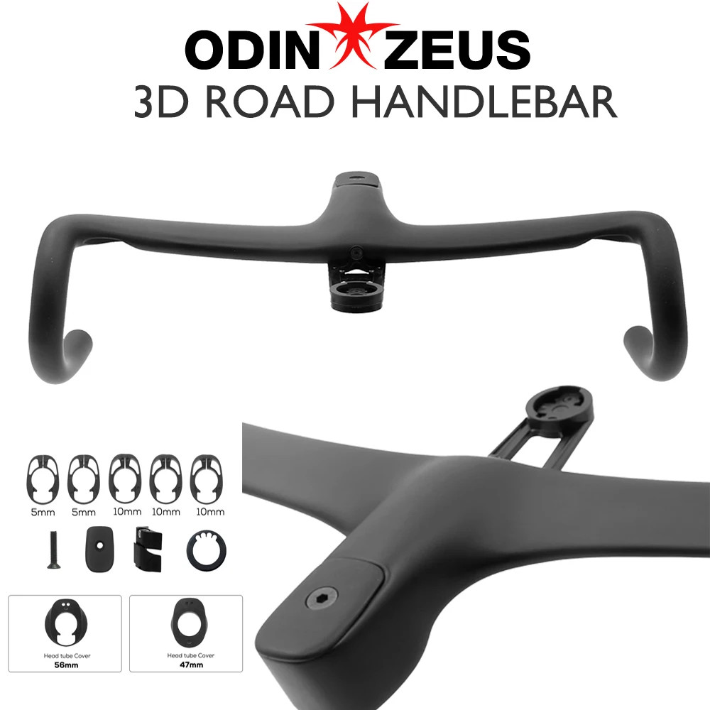 Full Carbon Integrated Road Bike Drop Bar Internal External Routing 28.6mm Clamp