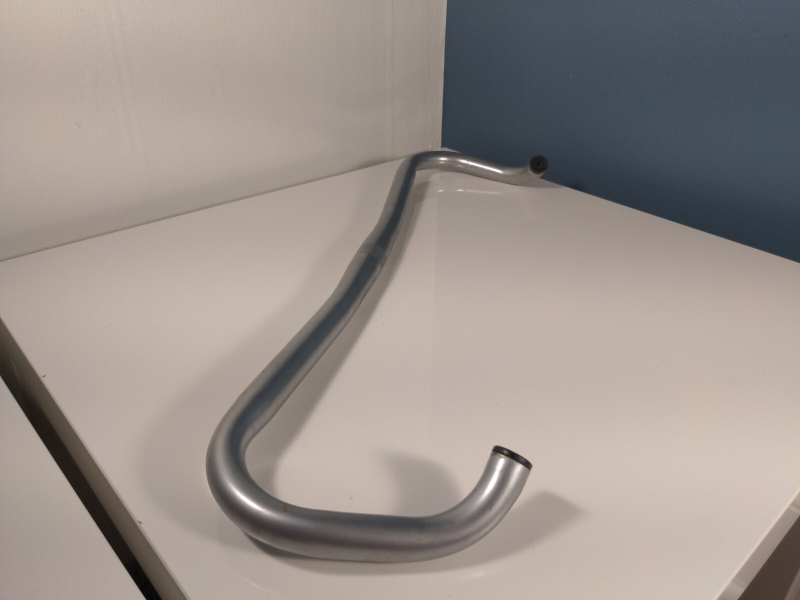 Vintage GT Steel Bull Horn Handlebars 25.4 clamp 22″ wide silver, chrome