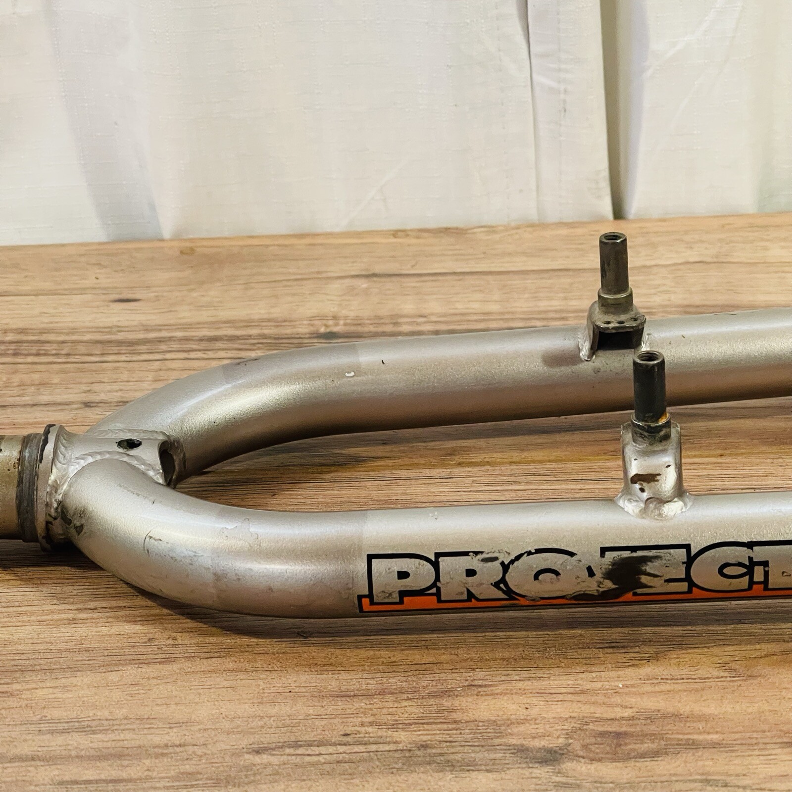 90s Kona Project Two 2 MTB Fork 26 1 1/8 Threaded SHORT 122mm 415mm AtoC Gold