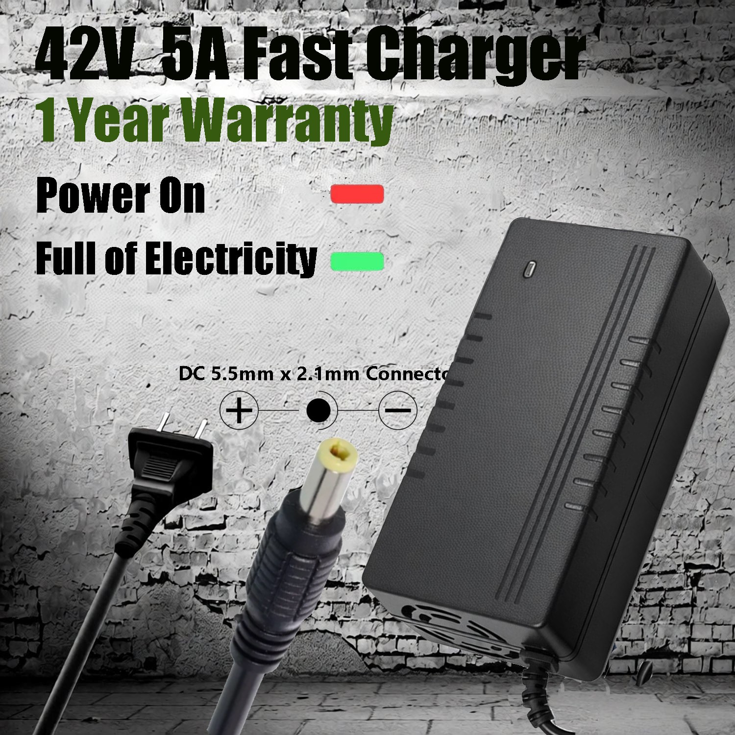 UUG 42V 5A Chager Power Adapter for 36V Lithium Battery Electric Bike Bicycle