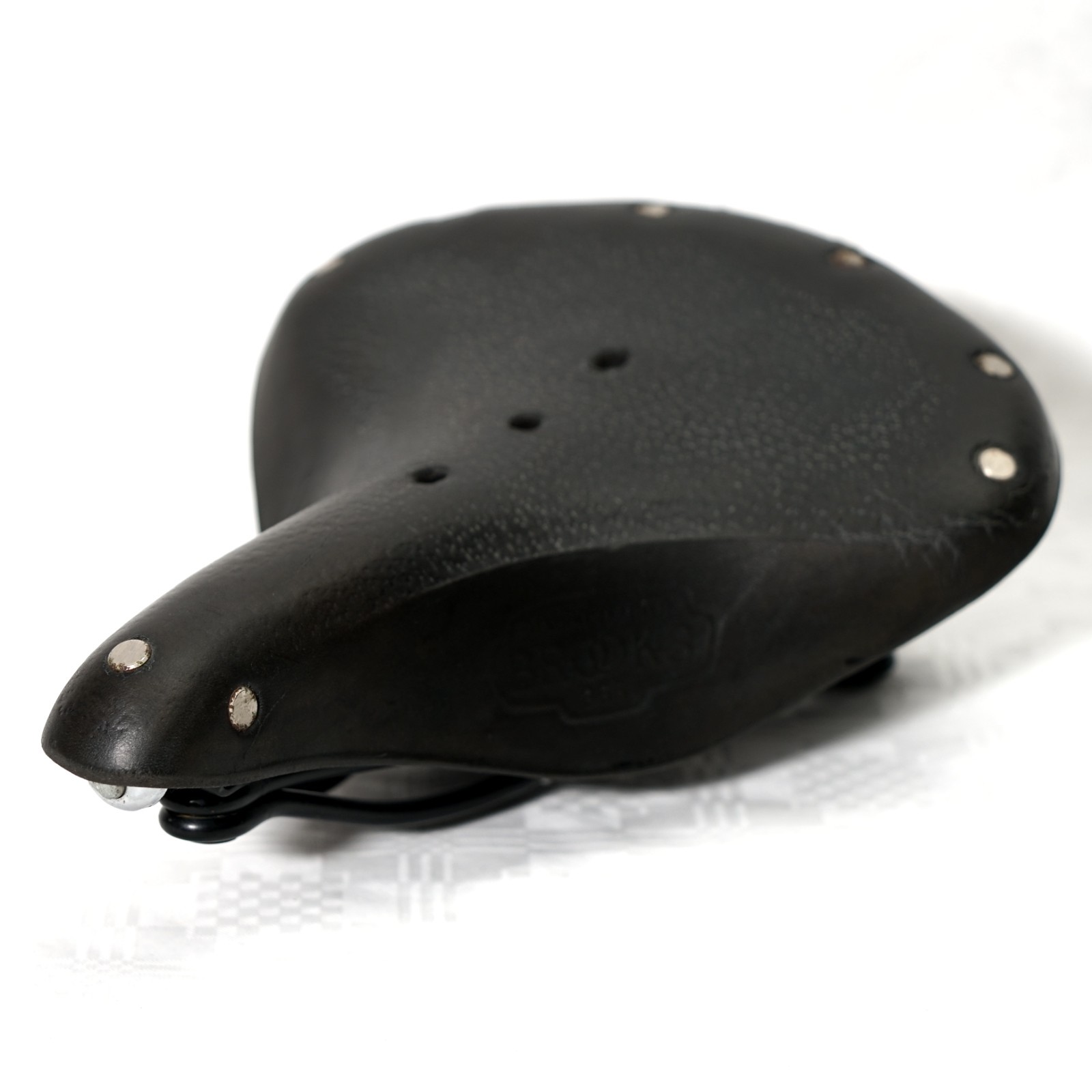 Vintage Brooks B66 Black Leather Bicycle Saddle Suspension Saddle Made in England