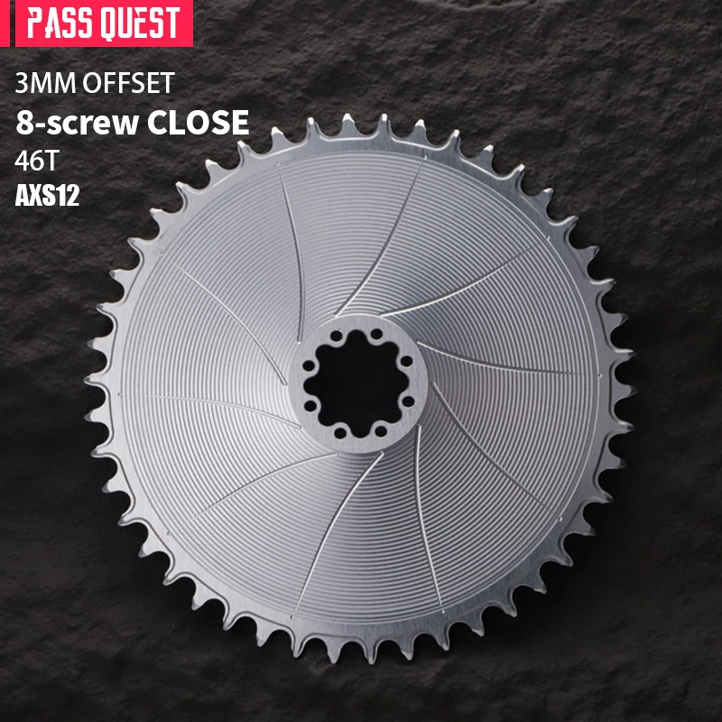 Round Narrow Wide Chainring 3mm Offest Direct Mount Crank Gravel Bike AXS 40-56T