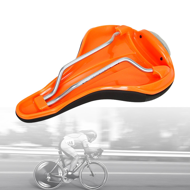 Velo LED Light Hybrid Bicycle Microfiber Seat Steel Rail Comfort Bike Gel Saddle