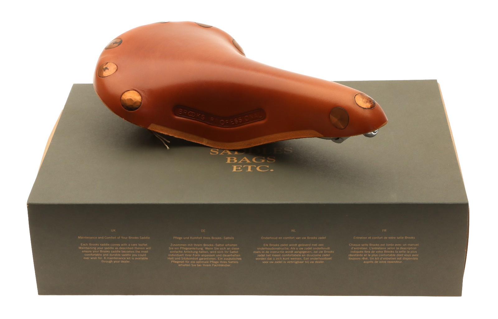 Brooks Team Pro Special Saddle Steel Rails Hard Leather Cover Honey NEW NOS