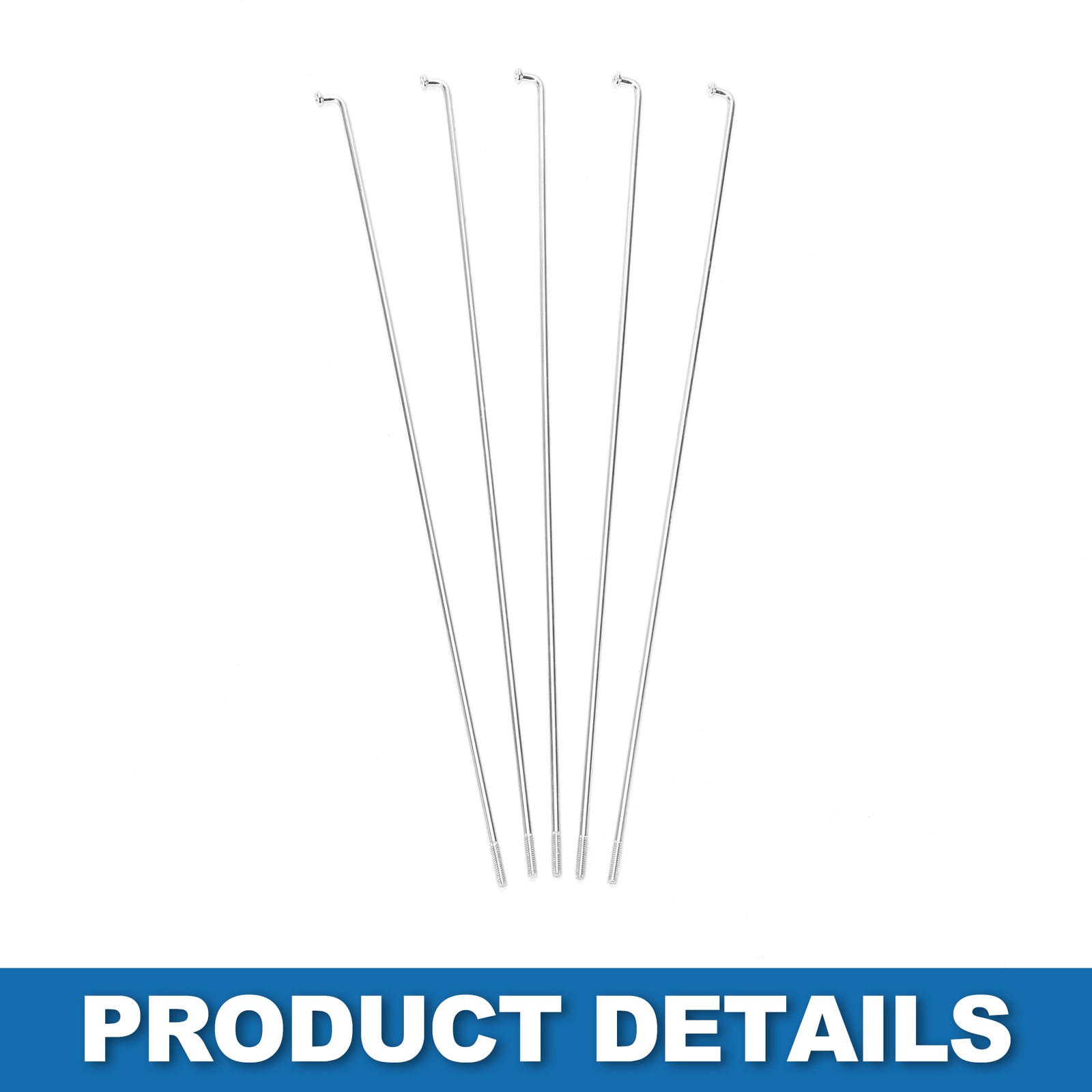 14G 185MM Bike Spokes for Mountain Bike Carbon Steel Silver 36pcs