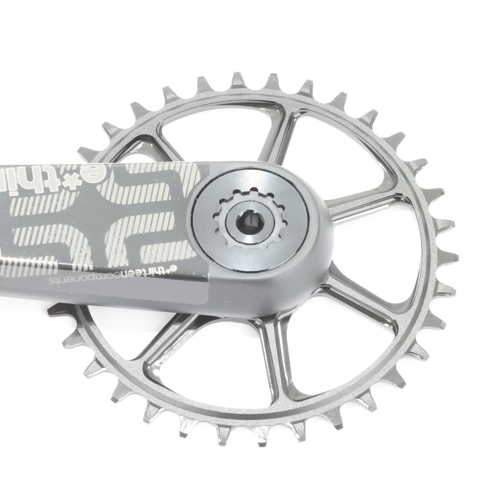 e*thirteen XCX Race Carbon Crankset, 175mm, 34T, Boost, 52mm CL, 30mm Spindle