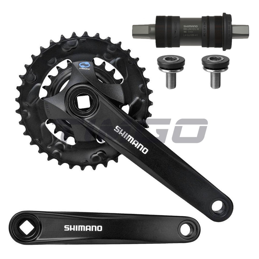 Shimano Altus FC-M315 2×7/8 Speed Crankset Square Taper 36-22T BB-UN101