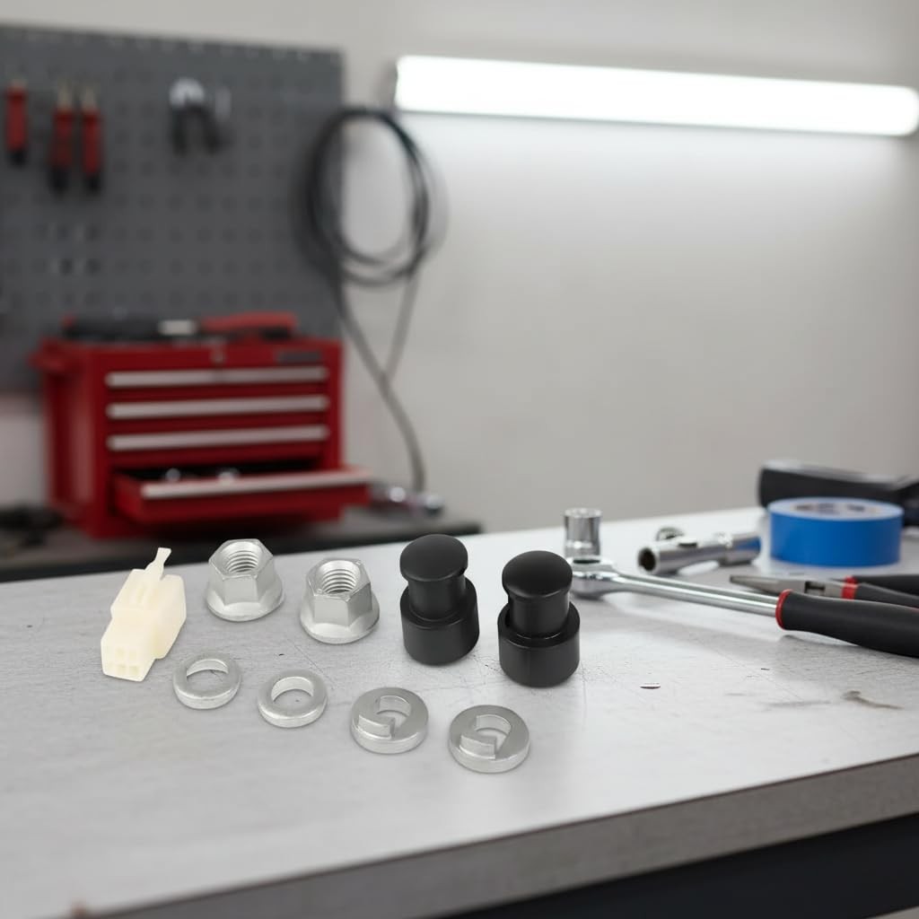 E-Bike Hub Motor Axle Nut Kit M12 Front Lock Nut Washer Cover Set (72