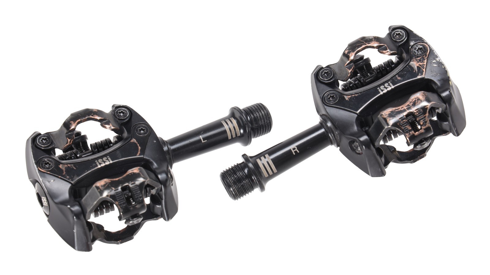iSSi Flash II +12mm Gravel Bike SPD Pedals CrMo Spindle Sealed Bearings BLACKOUT
