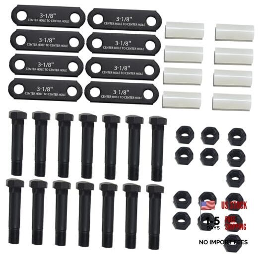 2 Sets Trailer Shackle Kit 3-1/8″ Straps, Tandem Axle Trailer Shackles 2-Sets