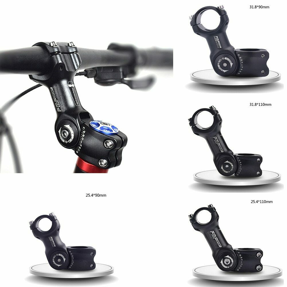 US 25.4/31.8mm MTB Bicycle Handlebar Mountain Road Bike Adjustable Stem Riser