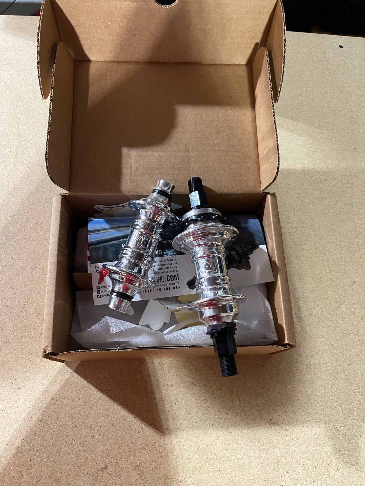 PROFILE RACING BMX MINI HUB SET 12T 24H BRAND NEW POLISHED 14MM AXLE