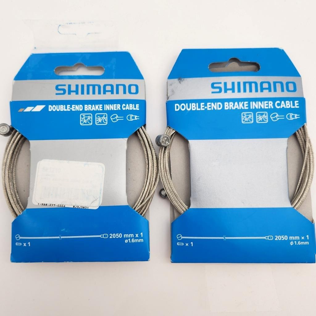 2x Shimano Double-End Brake Cable for Road or MTB Bike 2050mm x 1.6mm – PAIR