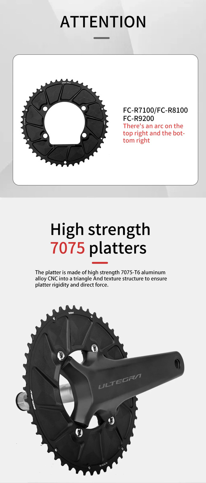 110BCD 2X Double Chainring AERO Sprocket for 11Speed 12Speed 4 BOLT Chainring
