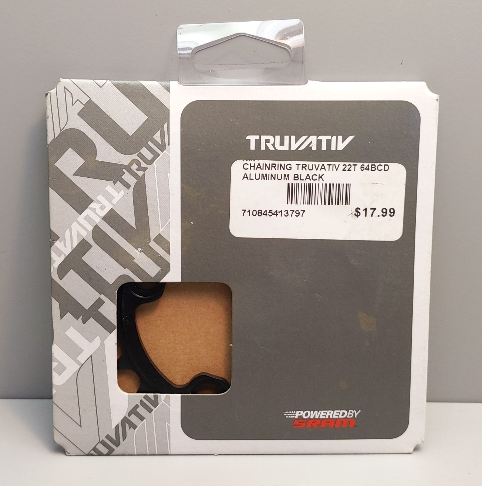 Truvativ SRAM MTB Chainring 22T V3 – 64mm BCD Black – Fit 3×9 Speed Crankset