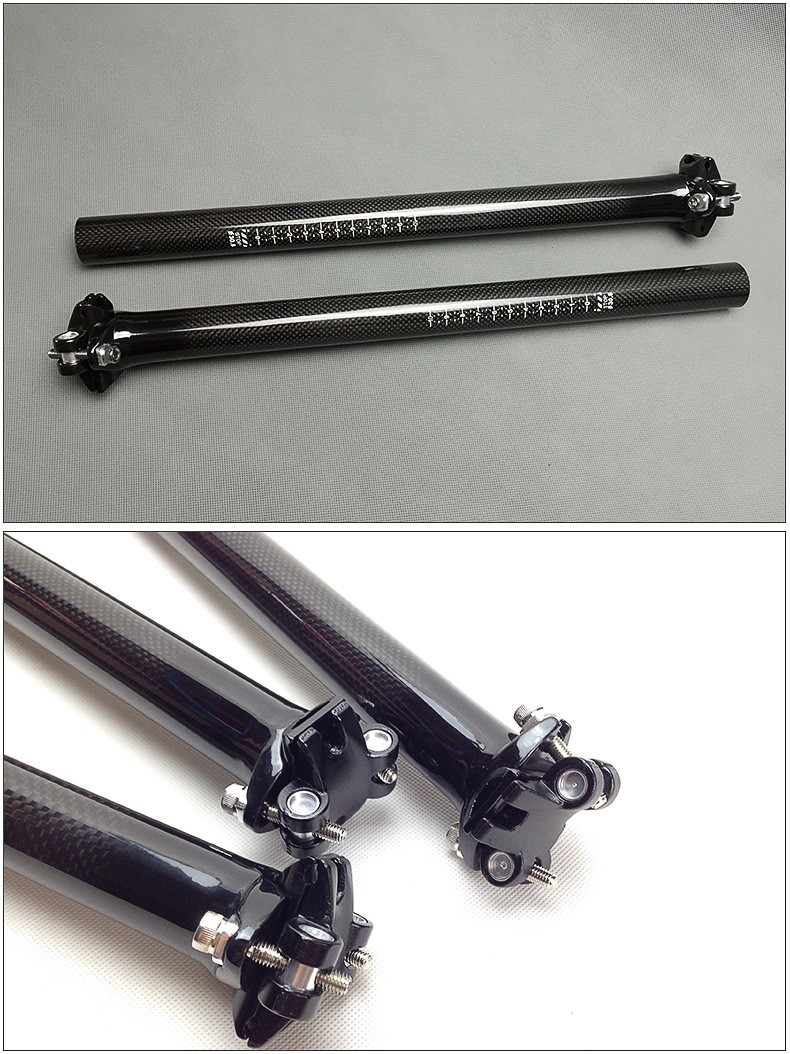 TOSEEK Carbon Fiber Seatpost 27.2/30.8/31.6mm MTB Road Bike 34.9 Seat Tube Clamp