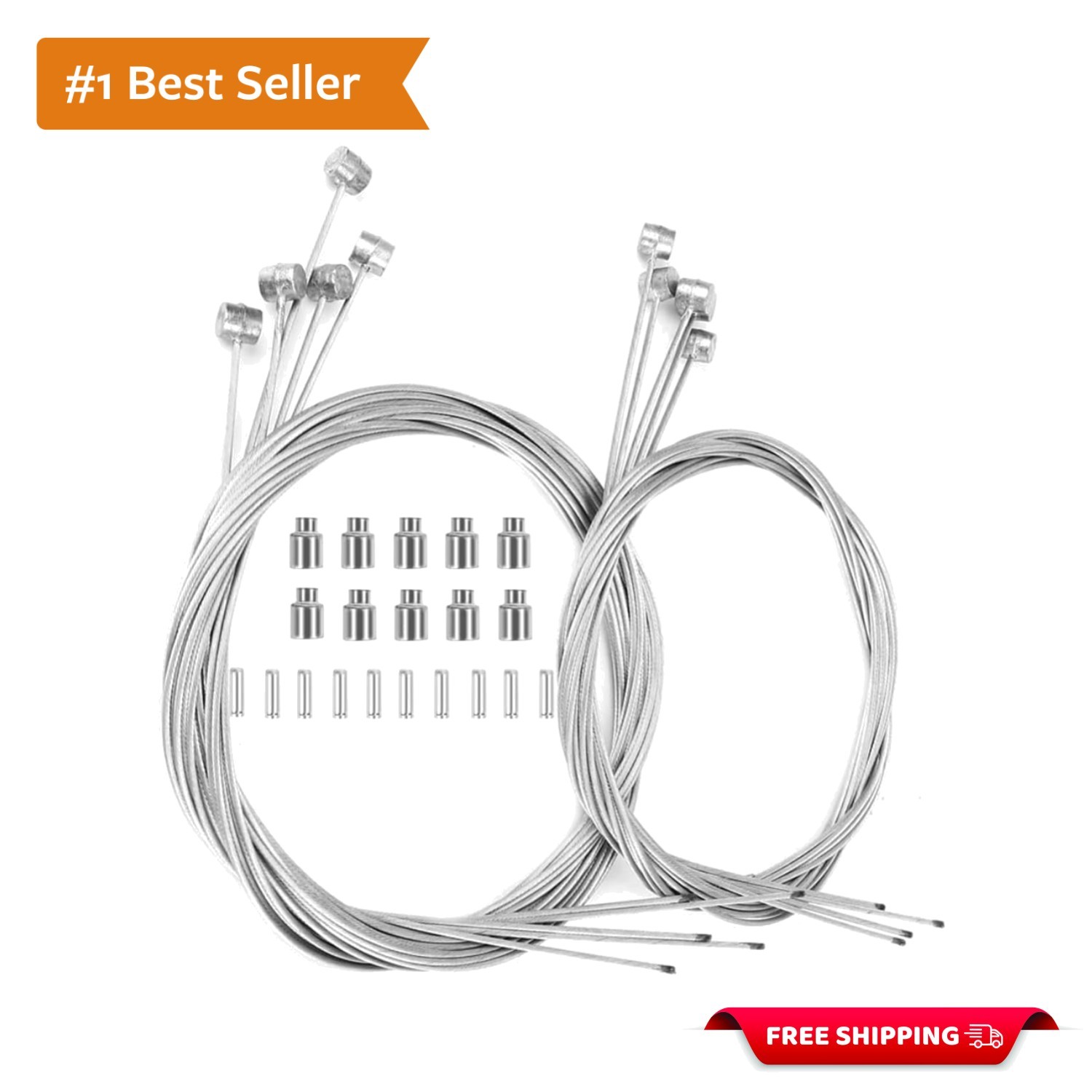 Zinc-Coated 10PCS Bicycle Brake Cable – Smooth Operation with