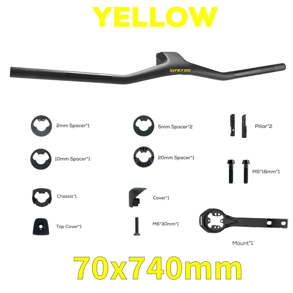 -40 Degree Full Carbon Fibre Integrated Mountain Bike Handlebar 60-100mm Stem