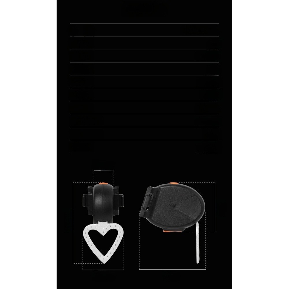 Heart Design USB C Rechargeable Bicycle Tail Light COB LED Bright Red Light