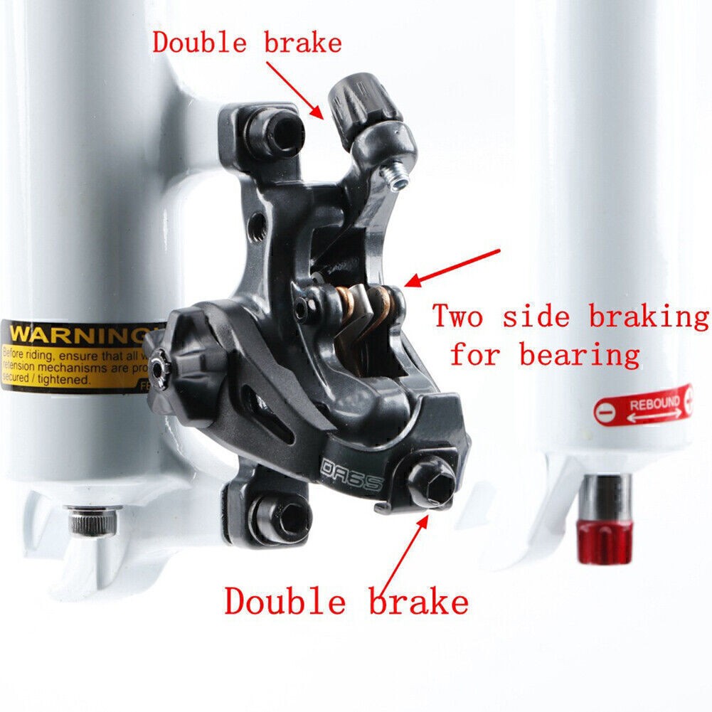 2x RACEWORK Disc Brake Calipers MTB Bike Speed Clip Dual Disc Brake Set W/ Rotor