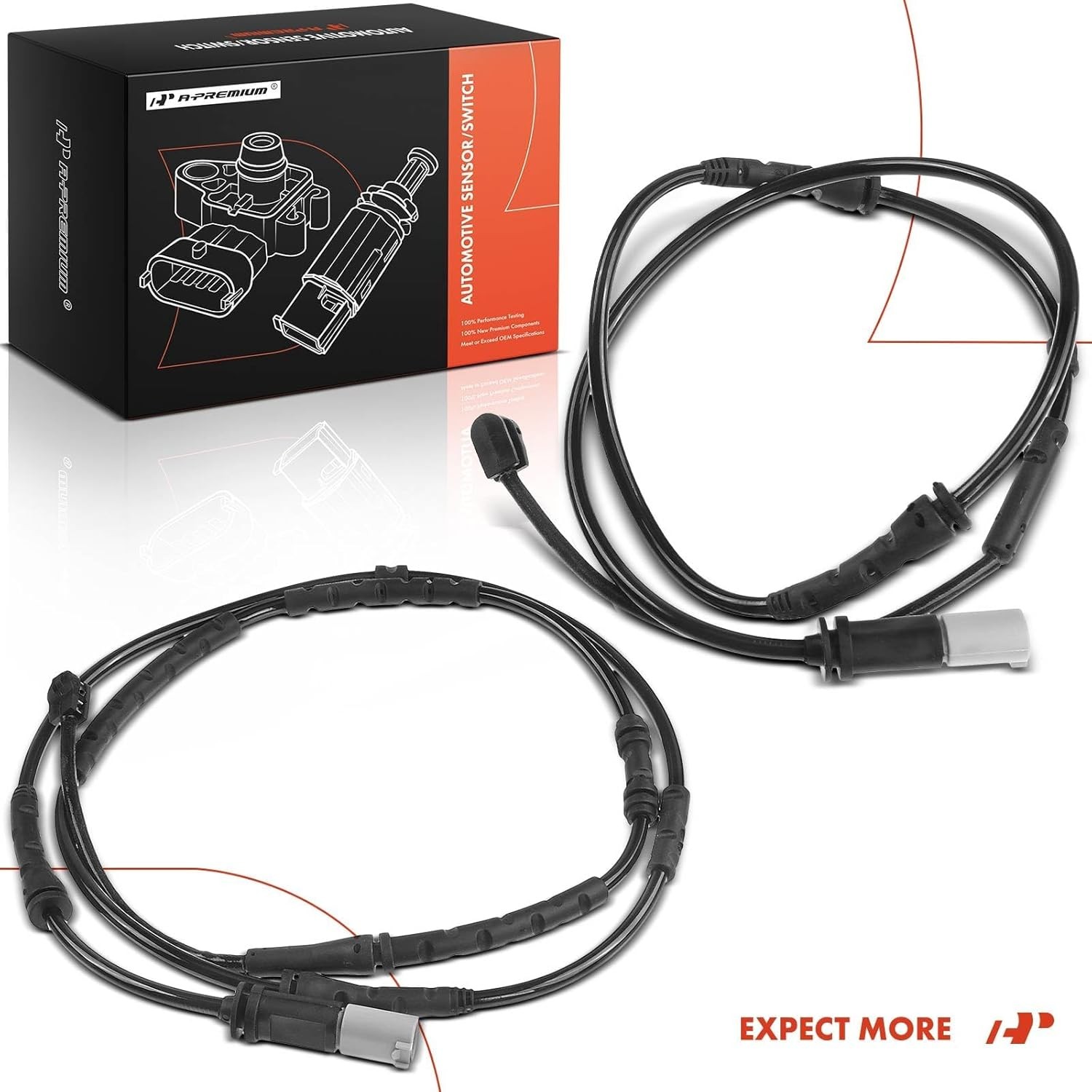 A-Premium Front and Rear Disc Brake Pad Wear Sensors Compatible with BMW F25 Ser