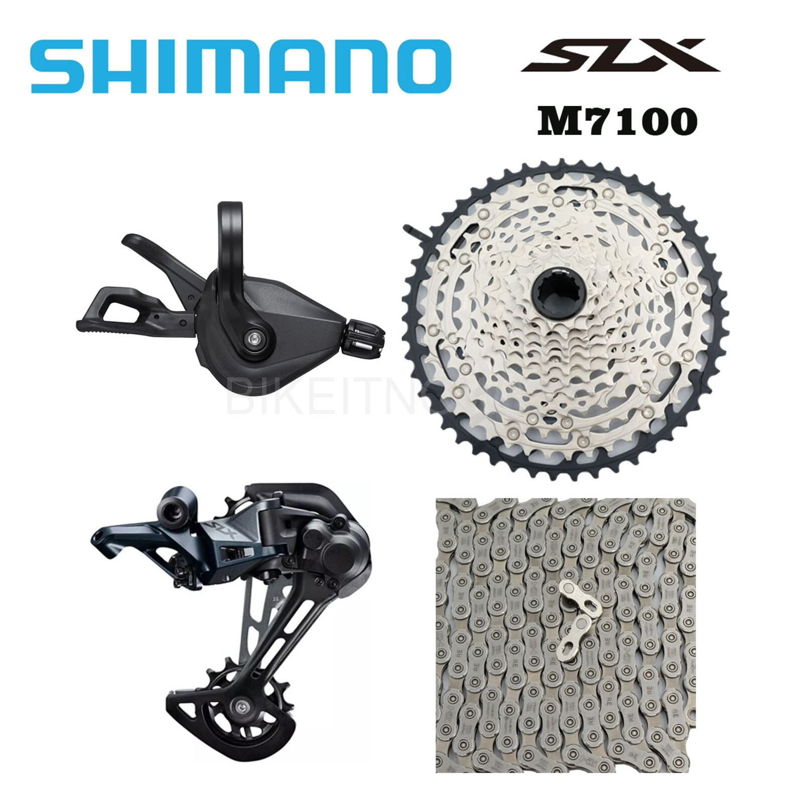 Shimano M7100 1x12S Group set 4pcs Shifter,Derailleur,Cassette 51T,Chain 124L