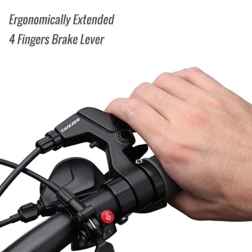 Universal Bicycle Brake Lever, Aluminum Alloy 4 Fingers Brake Levers 1 pair