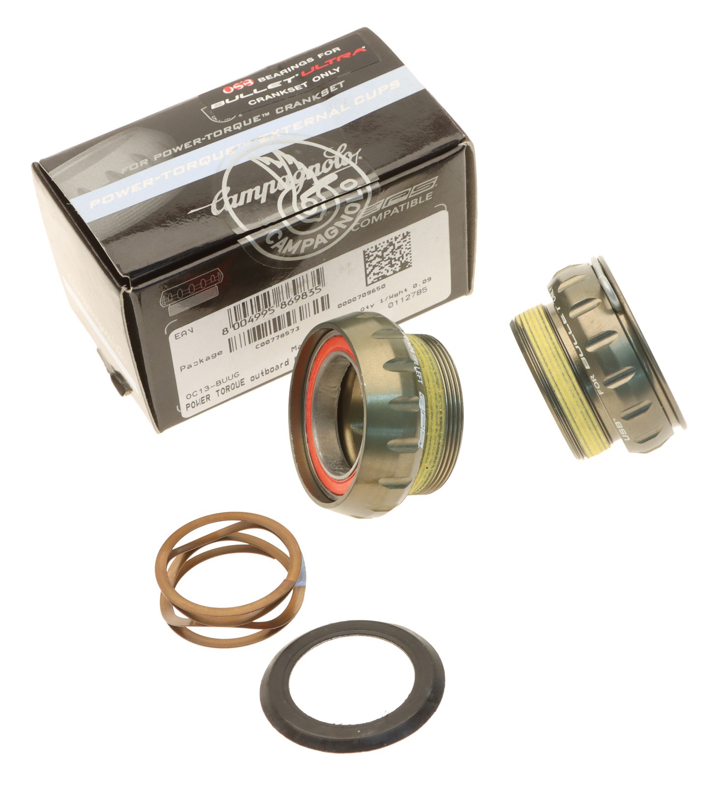 Campagnolo Power Torque Outboard Bottom Bracket Cups English BSC USB Bullet NEW