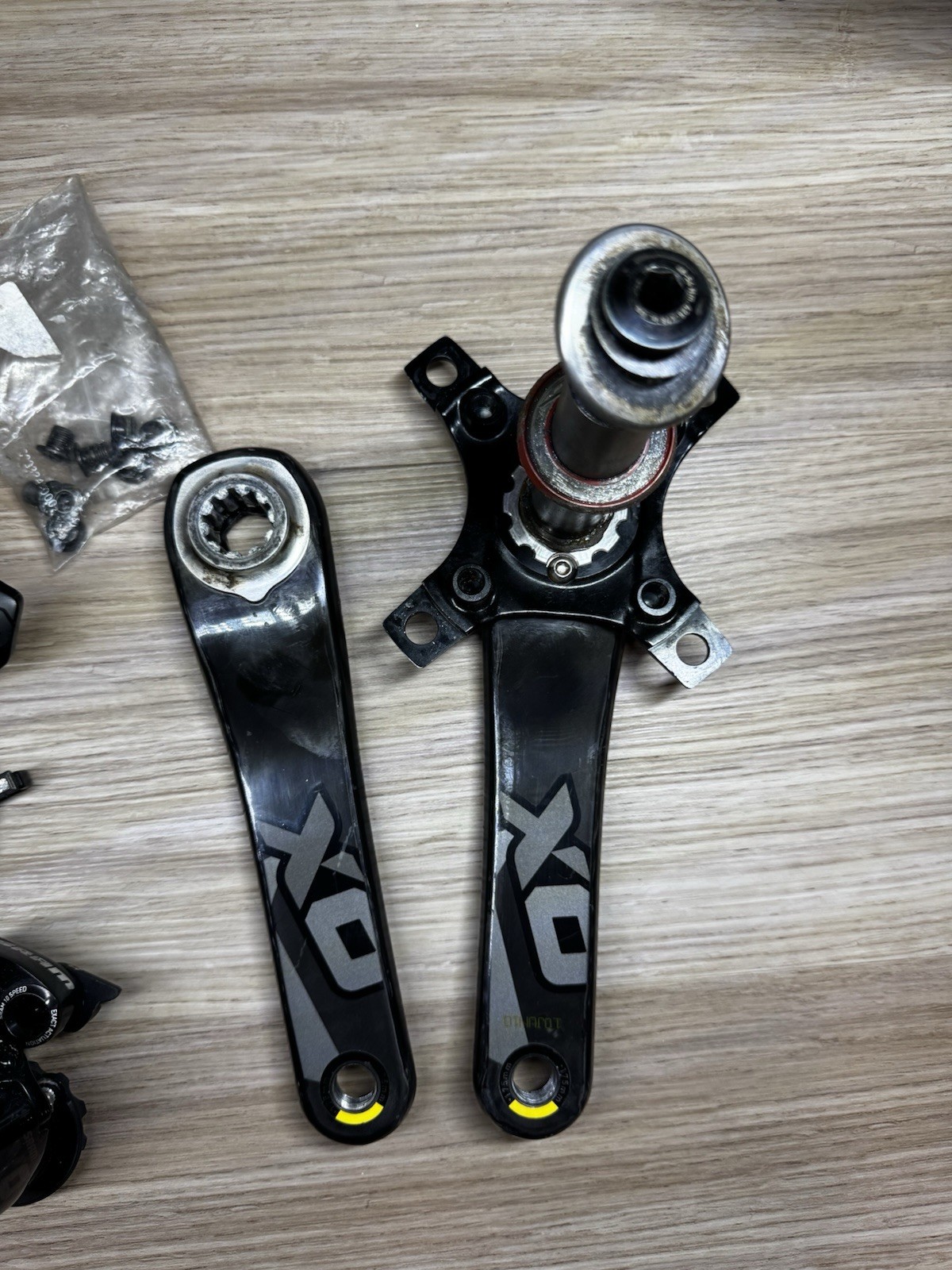 SRAM X0 2×10 Drivetrain Set – Shifters, FD, RD, Crankset (No Chainrings)