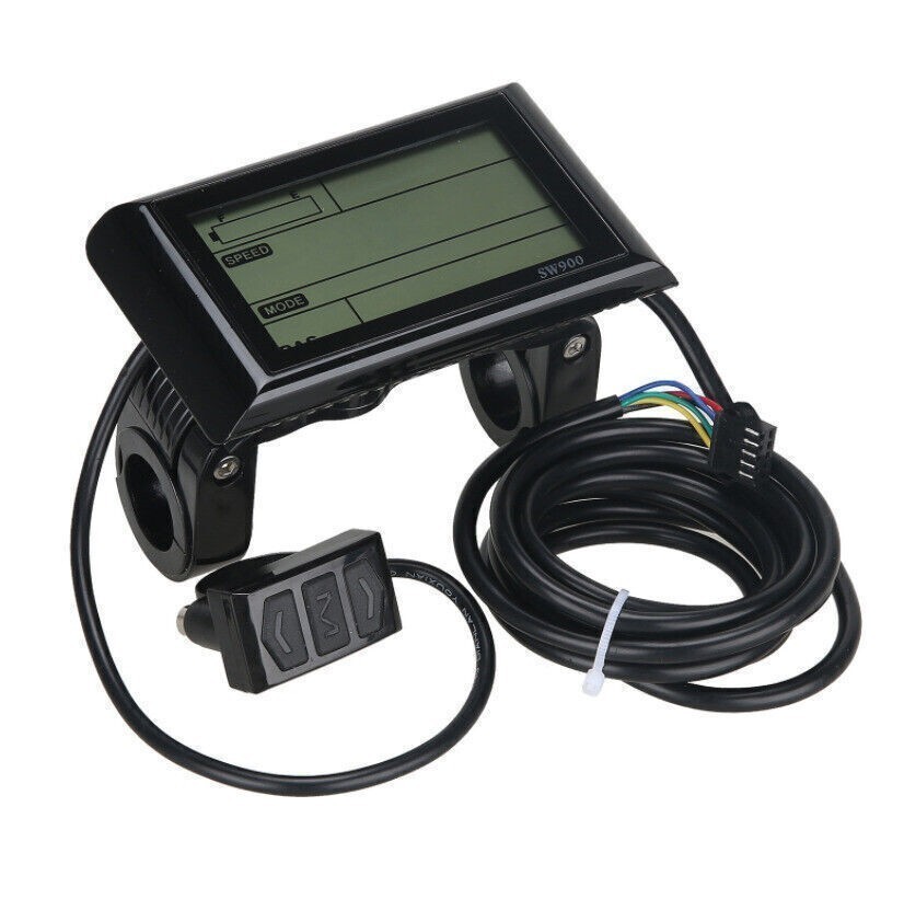 24V/36V/48V/60V E-Bike SW900 Colorful LCD Meter Panel Display SM & WP Plug USA