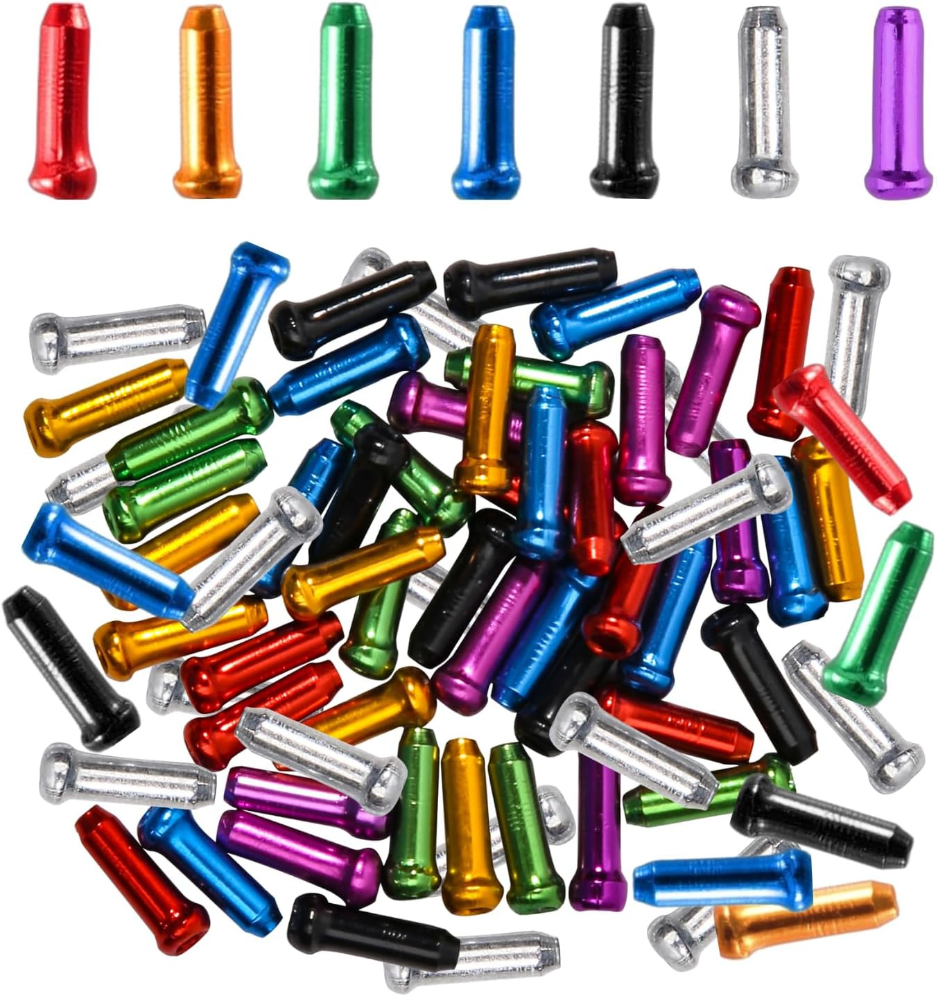 Bike Cable End Caps, Alloy Crimps, Brake Cable End Tips for Road Mountain Bicycl