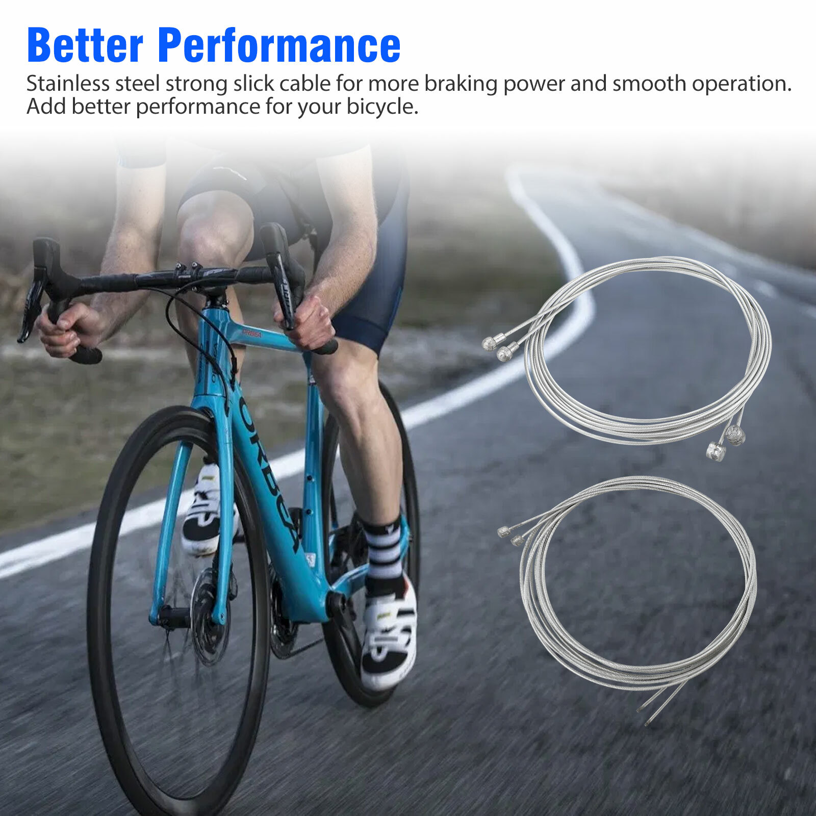 Bike Bicycle Complete Front & Rear Wire Gear Brake Cable Set for Mountain Bikes