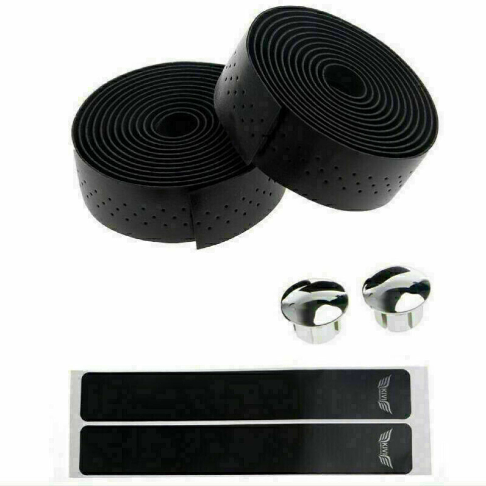 2PCS Breathable Leather Road Bike Handlebar Grip Bar Bicycle Belt Wrap Tape i
