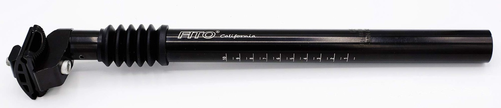 Seat Post – Fito 27.2 x 350mm Bicycle Suspension Seatpost with Clamp – Black