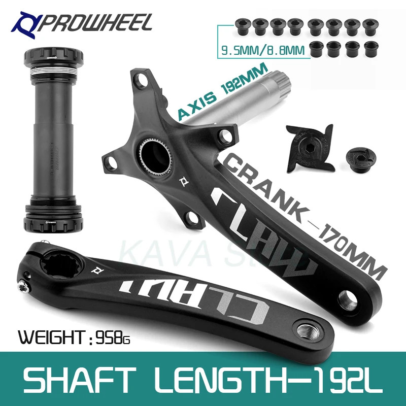 Snow Bike Crankset 170mm Fat Tire Bicycle Crank Arm with Bottom Bracket Parts