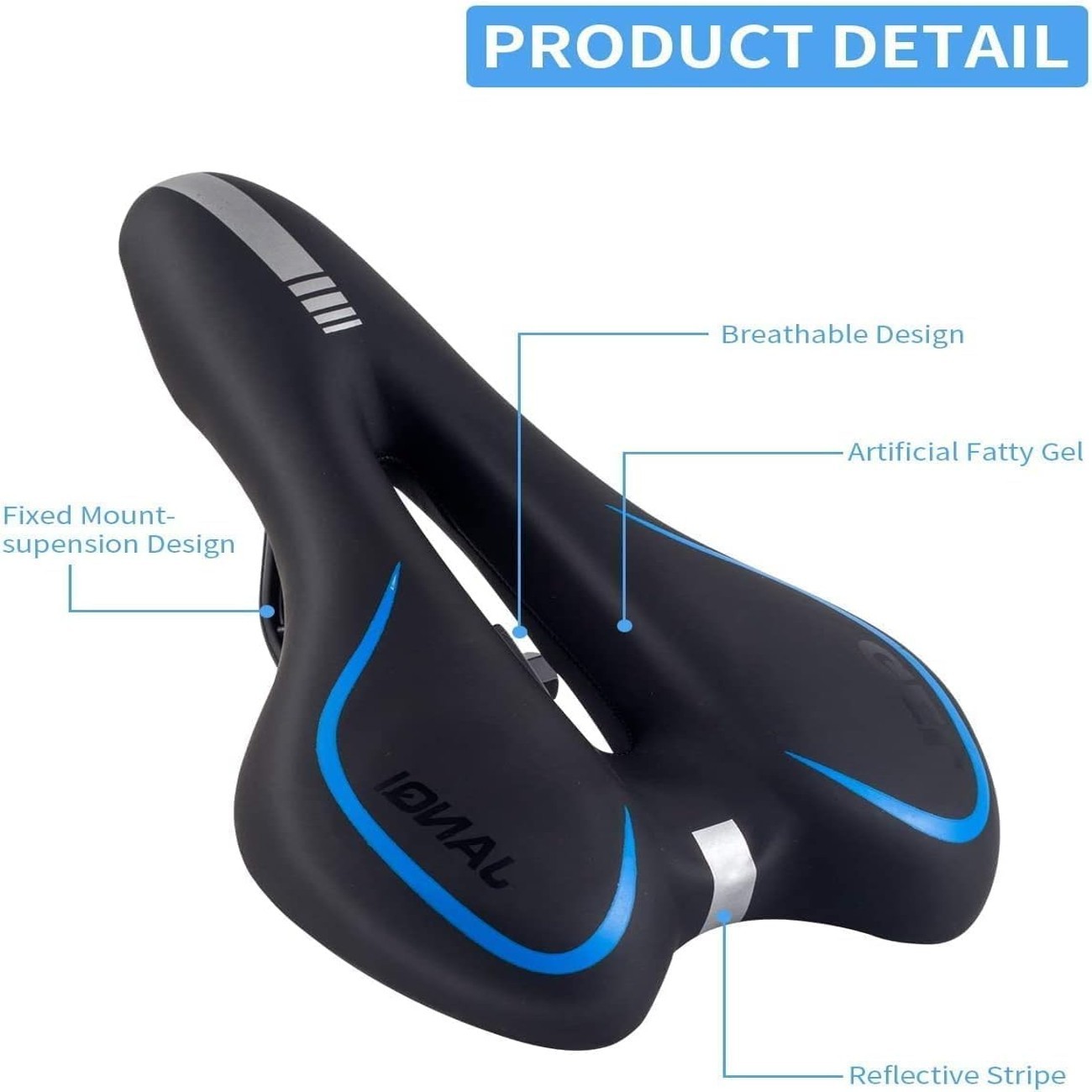 Bike Seat Cushion Gel Padded Saddle Cover – Comfortable Breathable Bicycle Seat