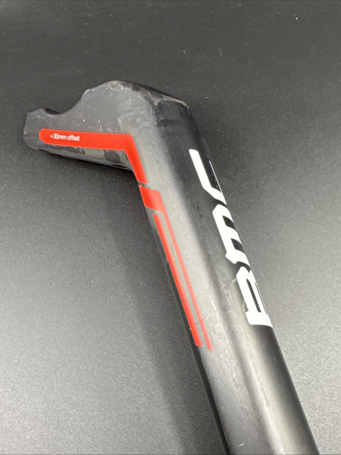 NO CLAMP! BMC TeamMachine SLR01 D-Shaped Carbon Post 30mm Offset 390mm Length