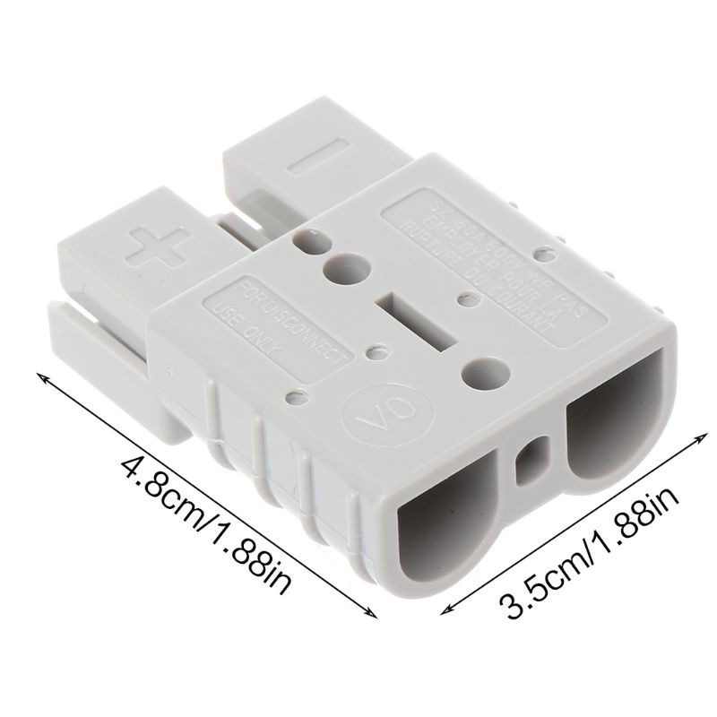 Gray Plug Connector 50A 600V DC Power Charger Battery Charging Electronics P