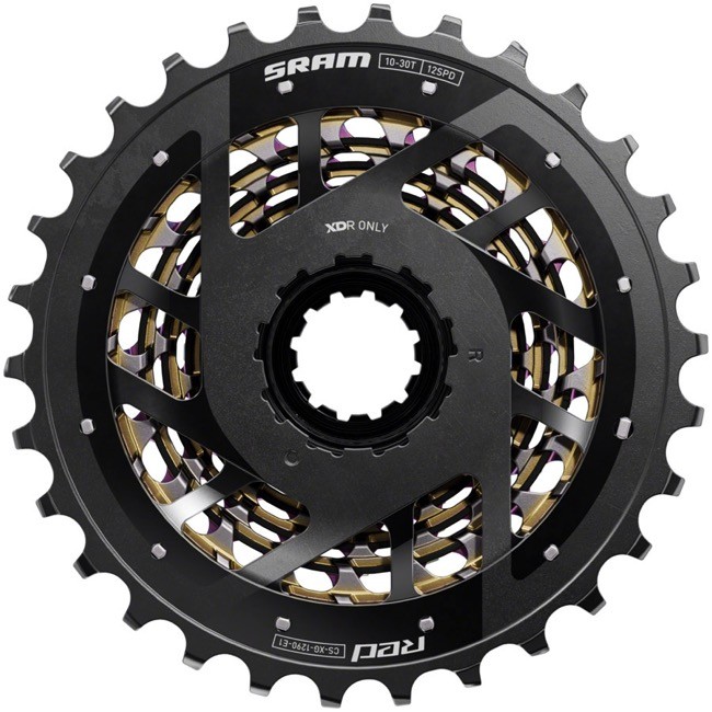 SRAM RED XG-1290 Cassette – 12-Speed, 10-36t, For XDR Driver Body, Rainbow, E1