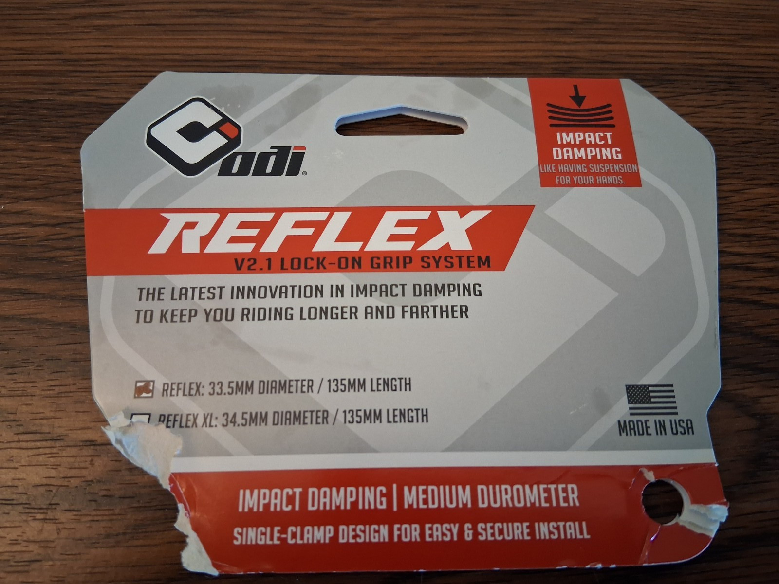 ODI Reflex V2.1 Lock-On Grips 135MM Graphite/Grey