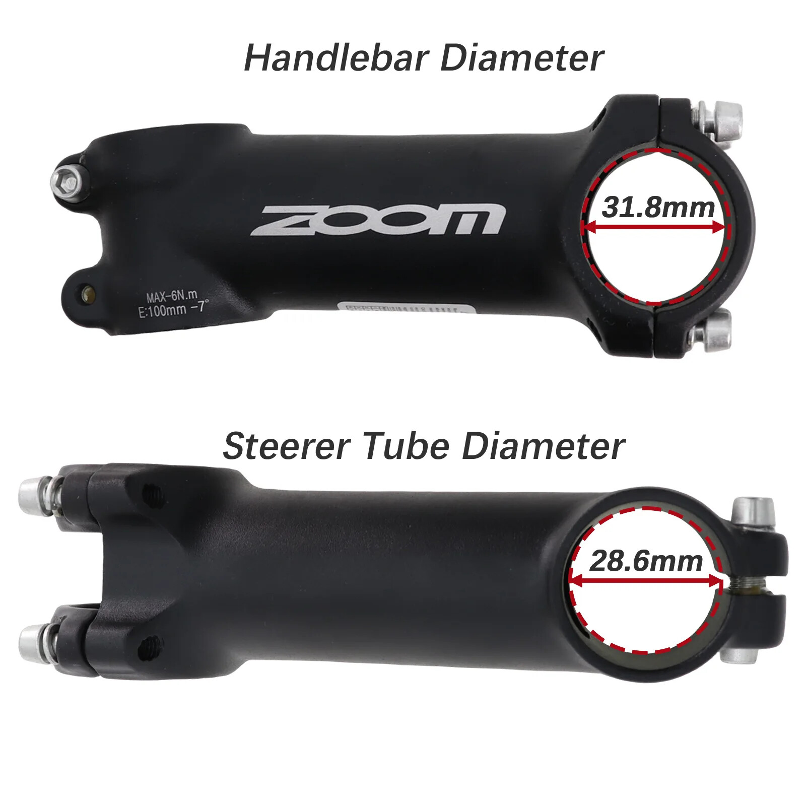Zoom bike Stem Ultralight Aluminum MTB Bike +-7/ +-15 Degrees 28.6 31.8 60-120mm
