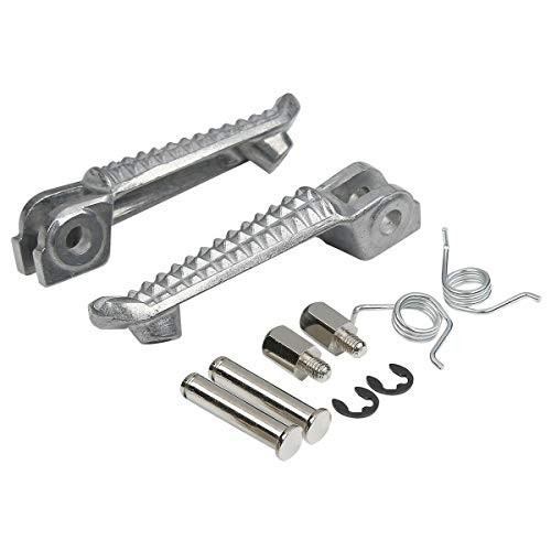 Front Foot Pegs Footrests for yamaha YZF R1 1992-2019, R6 1999 Front-White-1