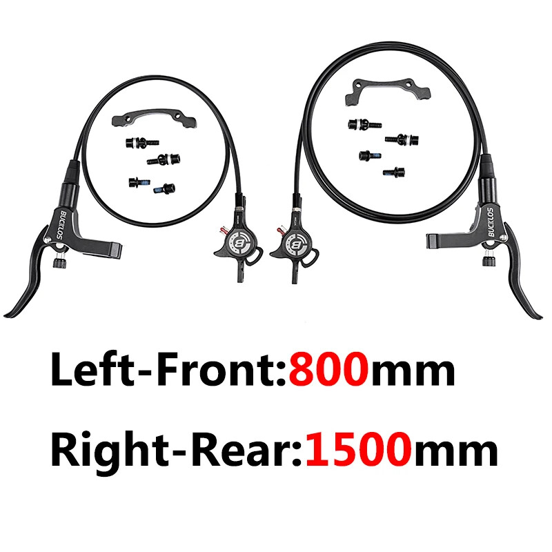 Hydraulic Brake Set 800/1500mm Mountain Bike Disc Brake Set 160mm Brake Rotor