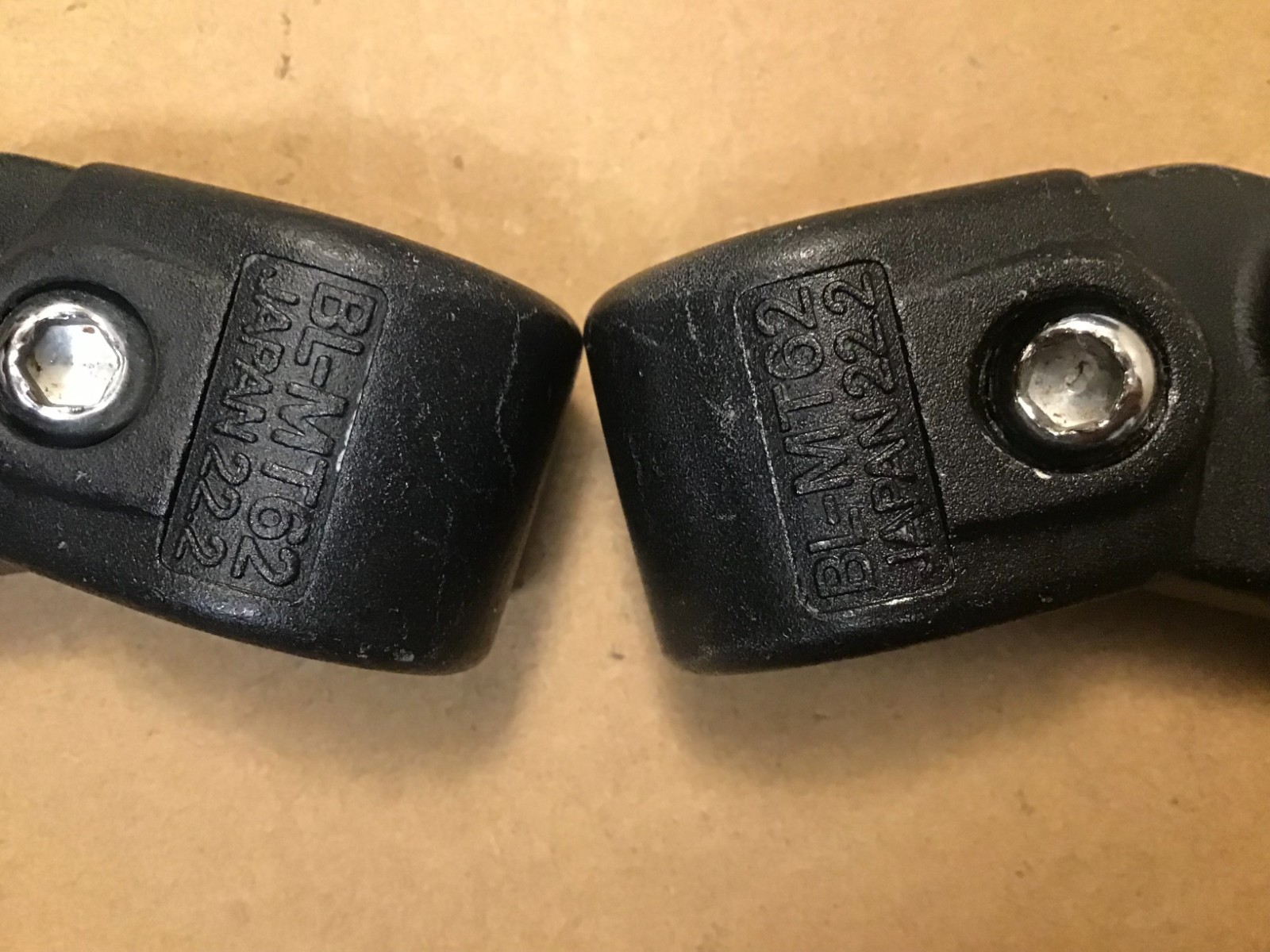 Vintage Shimano BL-MT62 SLR Brake Levers Pair 22.2mm Black Aluminum Japan MTB