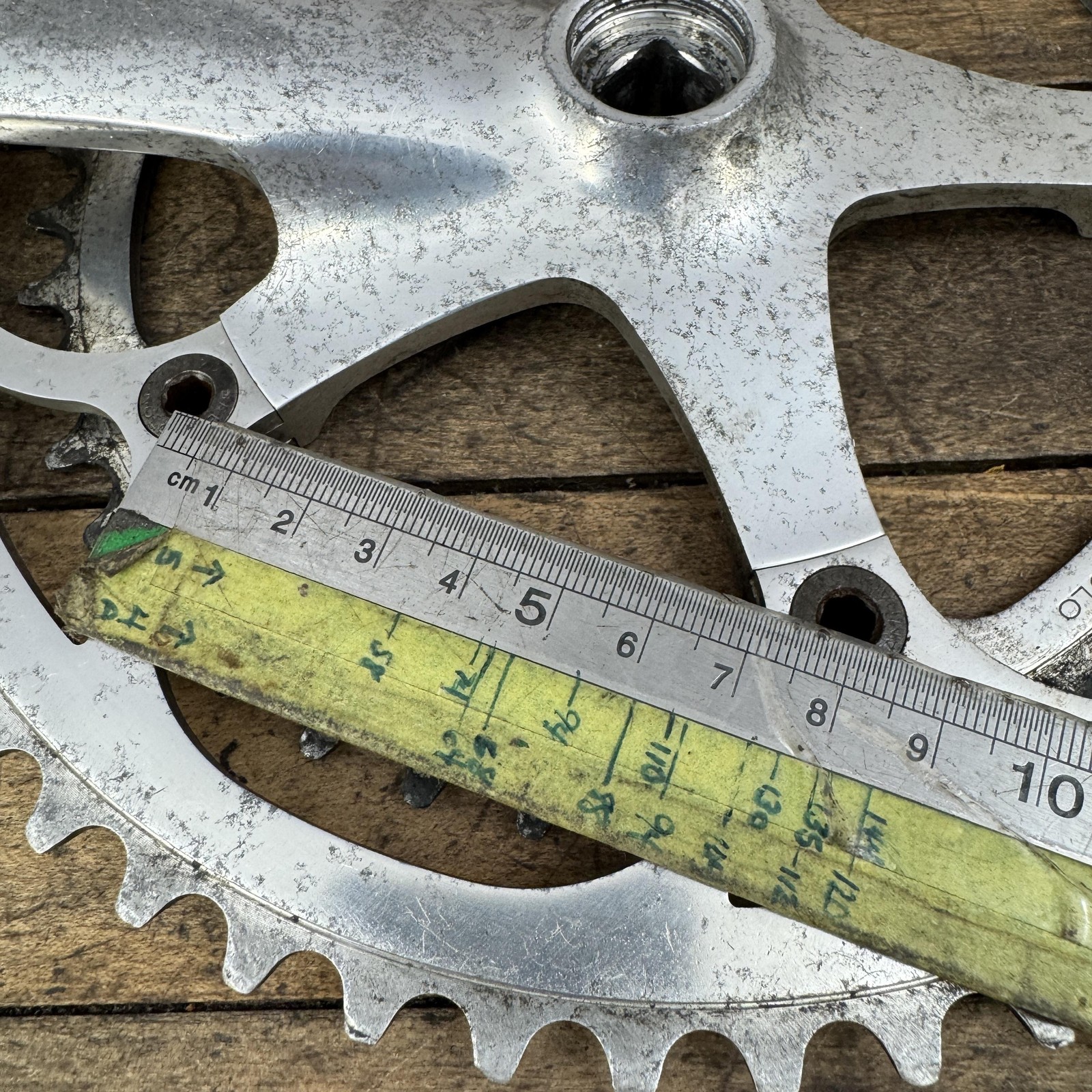 Vintage Campagnolo Crankset 170mm 135 mm Double Road 9/16x20F Italy Square Taper
