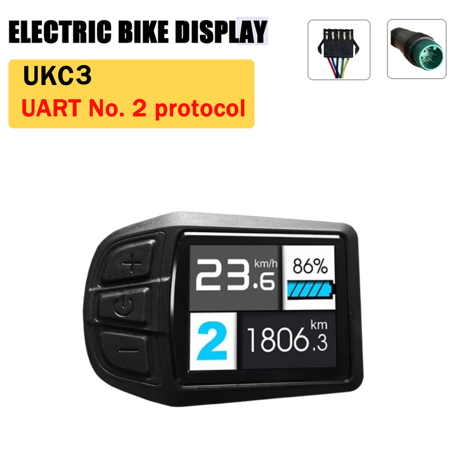 Ebike UKC3 Color Display Screen 36V 48V 52V With UART No. 2 OMD Protocol