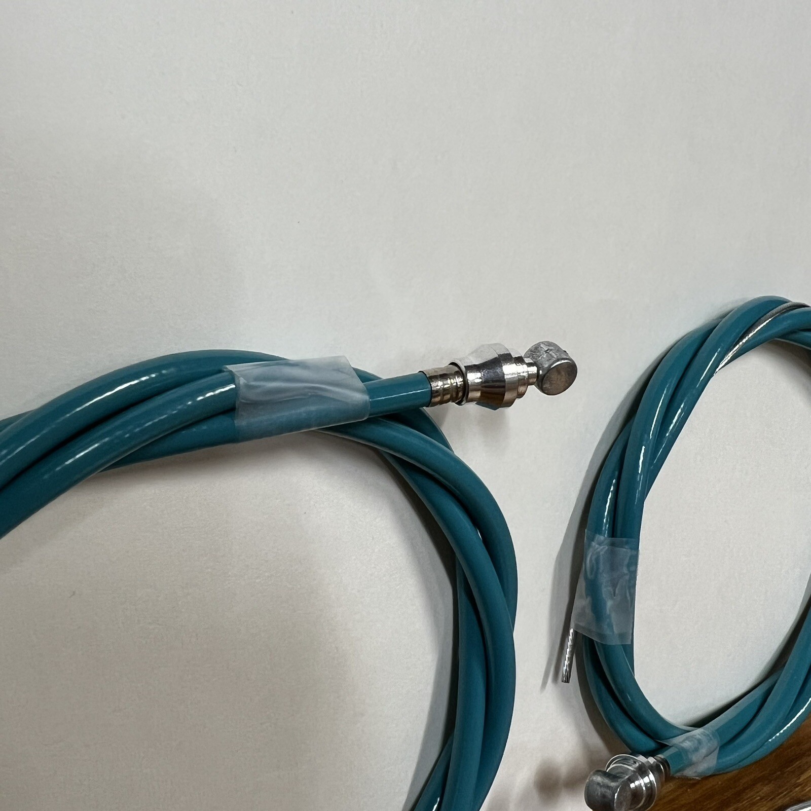 BMX OLD SCHOOL TURQUOISE GREEN BRAKE CABLES SET FITS REDLINE HARO MASTER GT DYNO