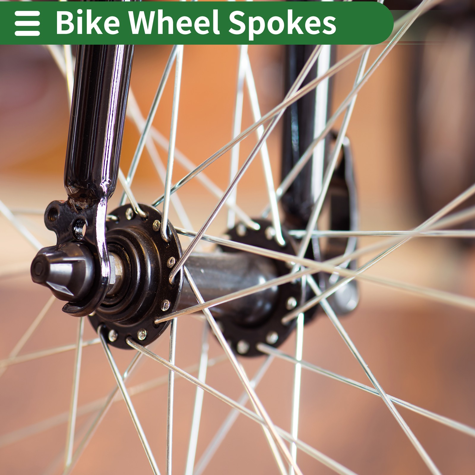 1 Set 14G 255mm Length Bicycle Spokes Nipple Carbon Steel Black Universal