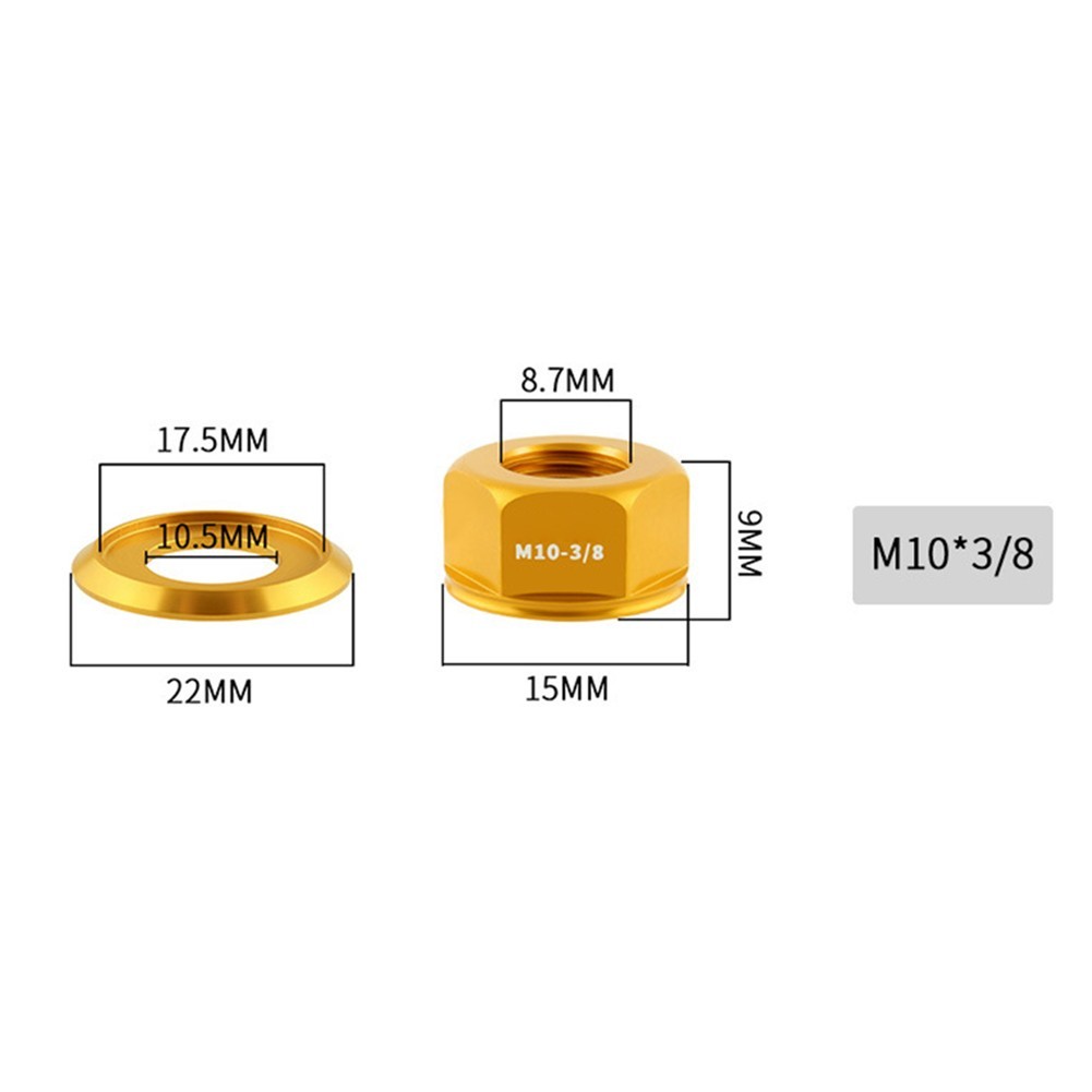 Aluminum Alloy Nuts 2pcs Package 7075 Aluminum Alloy Material Easy Installation