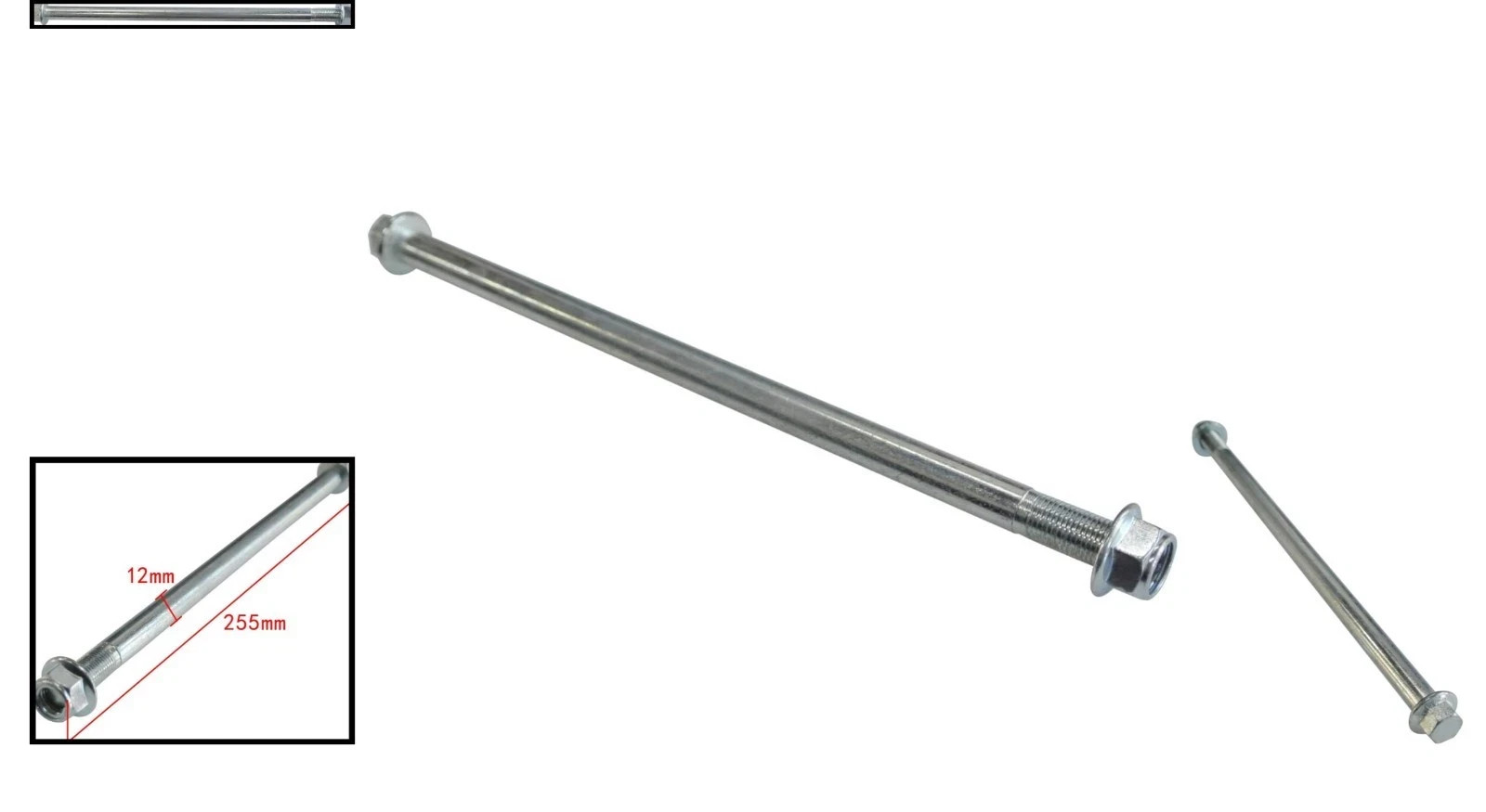 Lightweight 12mm Rear Axle 10» (255mm) Fit for Trail Dirt Bike & ATV 50cc-125cc